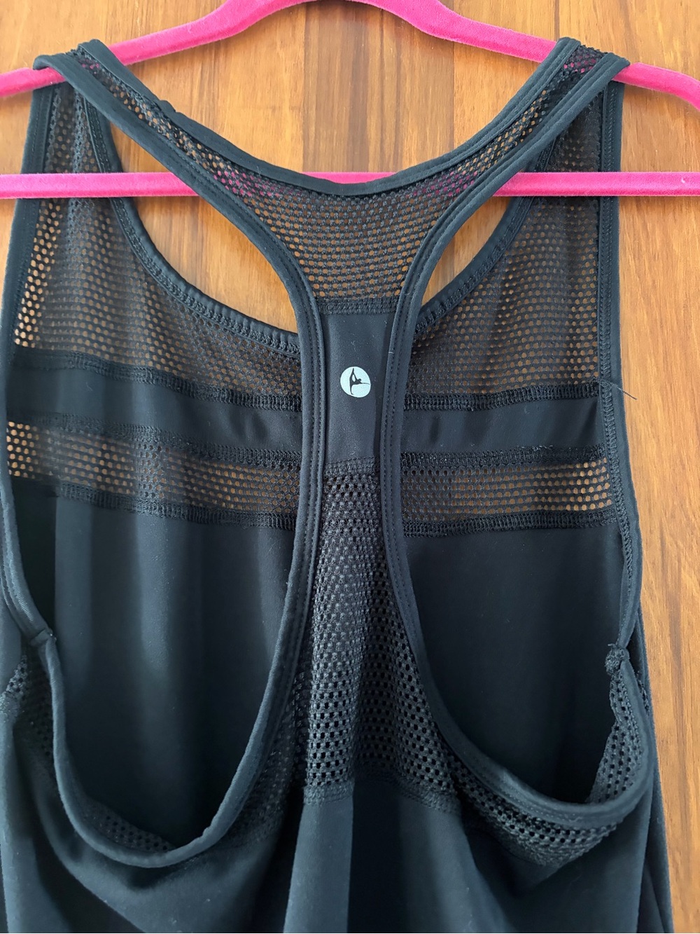 Black Mesh Racerback Tank Top - Picture 3 of 3
